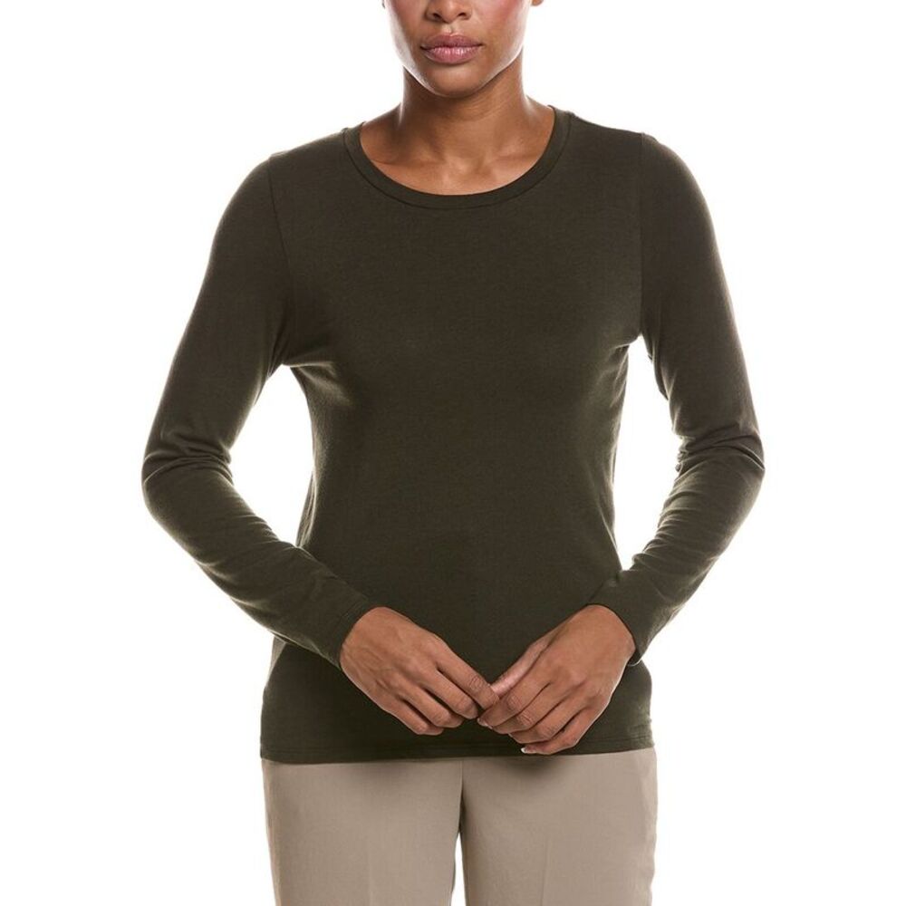Eileen Fisher Womens Round Neck Slim T-Shirt